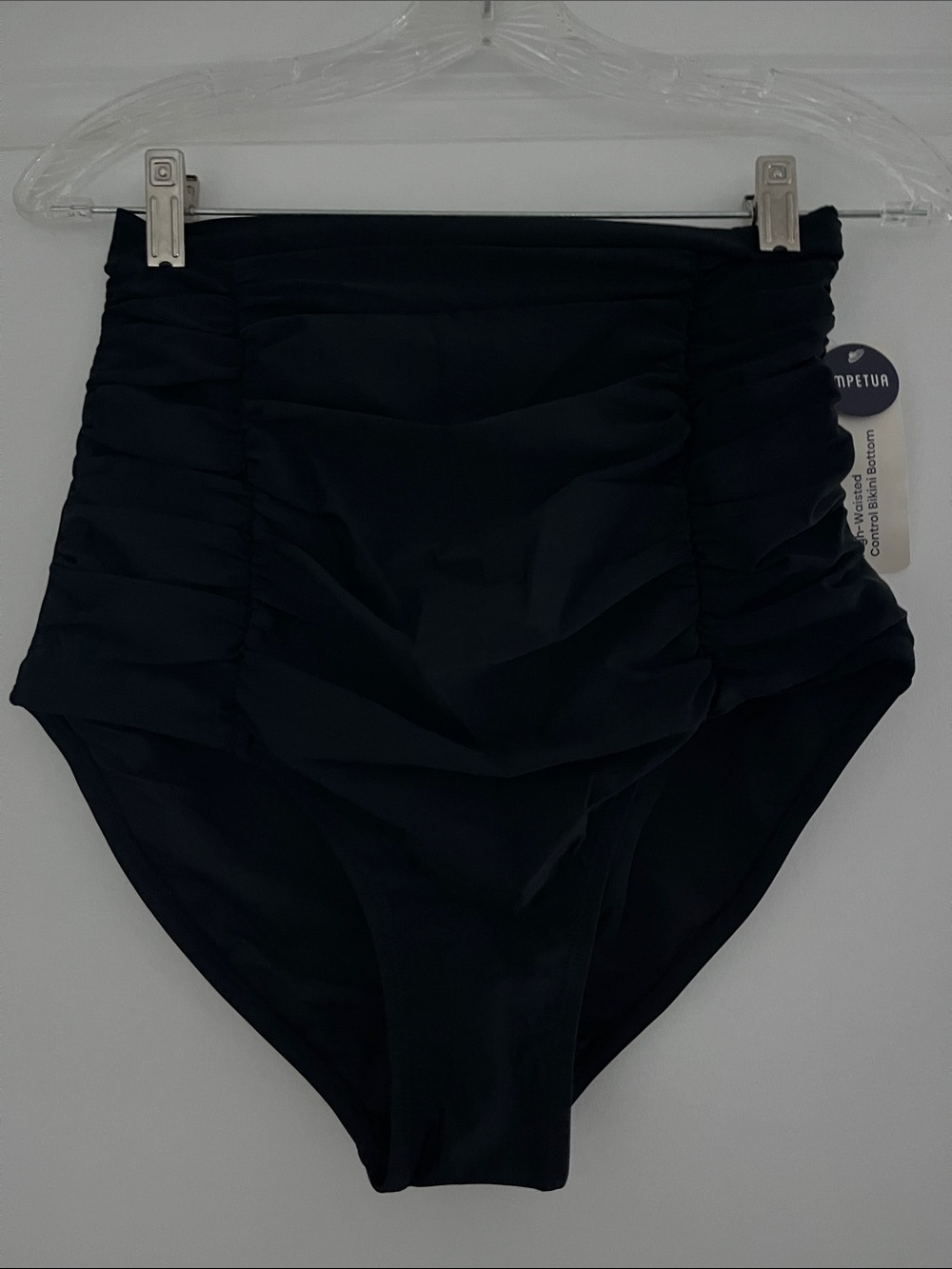 Empetur High-Waist control top Black Swim Bottoms sz M